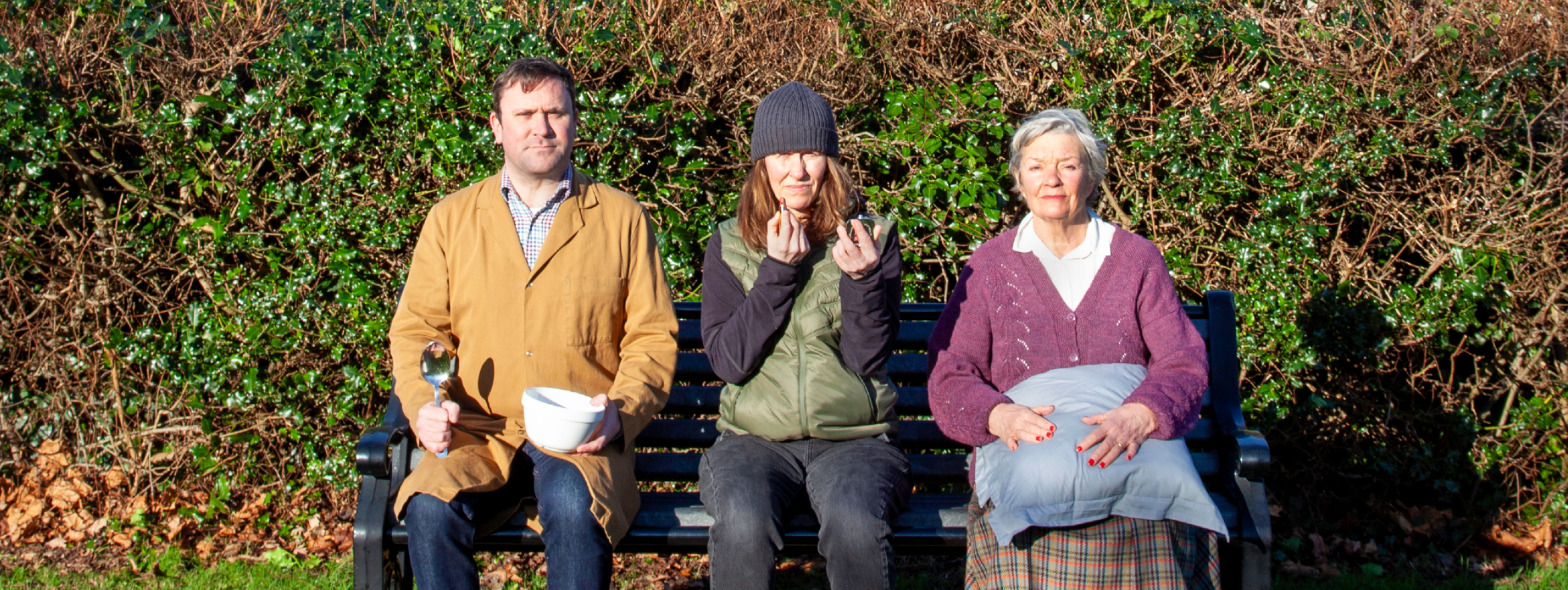 Motherland image - three people on a bench